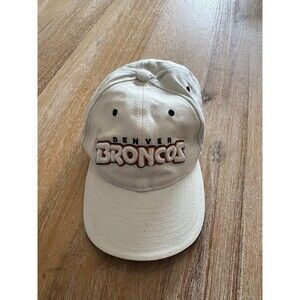 Denver Broncos New Era Hat White Spellout Vintage Style Strapback Cap NFL